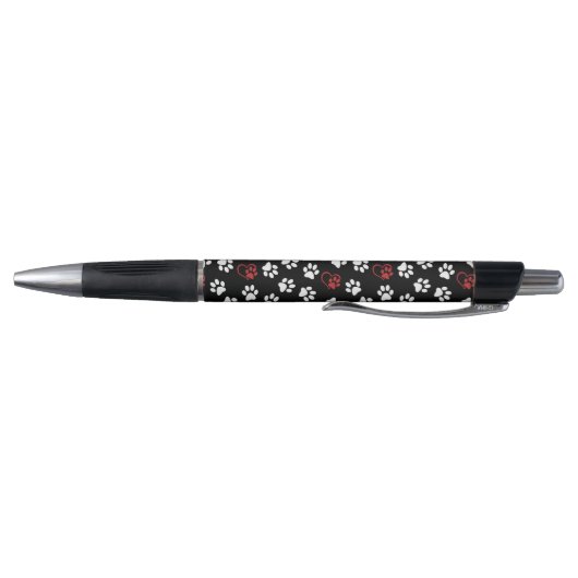 Patroon van poten, witte poten, rode poten, harten pen (Bodem)
