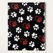 Patroon van poten, witte poten, rode poten, harten planner (Achterkant)