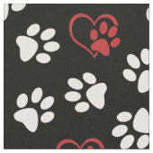 Patroon van poten, witte poten, rode poten, harten stof (Close Up)