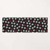 Patroon van poten, witte poten, rode poten, harten yogamat (Voorkant (horizontaal))