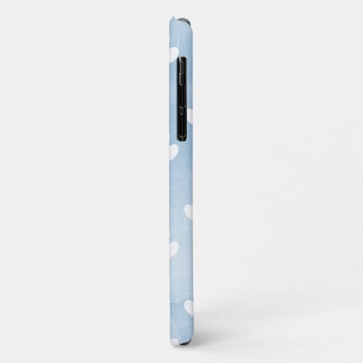 Patroon van poten, witte poten, Waterverven, blauw Case-Mate iPhone Case (Achterkant/links)
