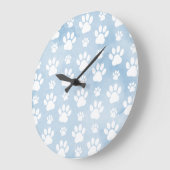 Patroon van poten, witte poten, Waterverven, blauw Grote Klok (Hoek)