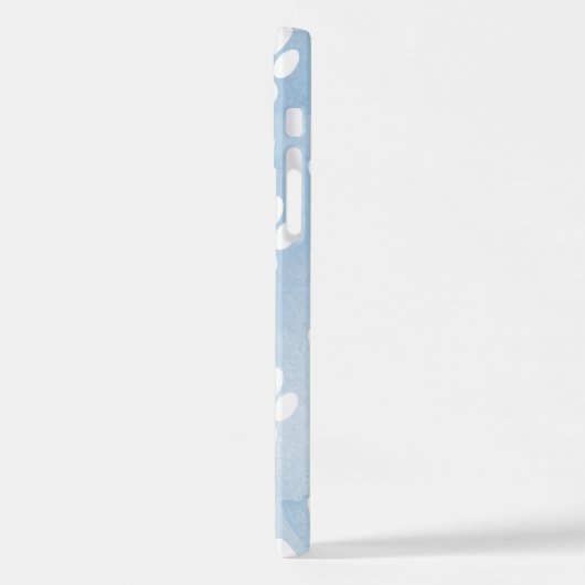 Patroon van poten, witte poten, Waterverven, blauw iPhone Hoesje (Linkerkant)