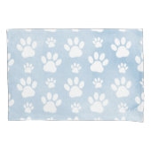 Patroon van poten, witte poten, Waterverven, blauw Kussensloop (Voorkant)