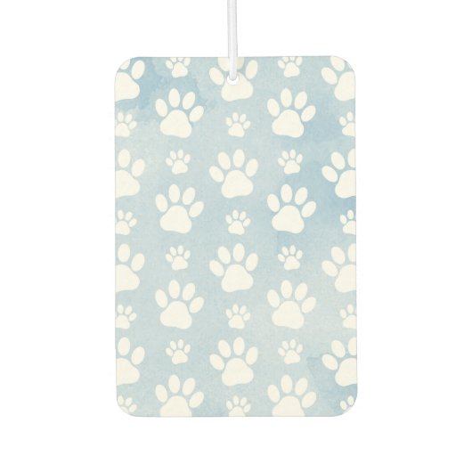 Patroon van poten, witte poten, Waterverven, blauw Luchtverfrisser (Voorkant)