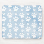 Patroon van poten, witte poten, Waterverven, blauw Muismat (Voorkant)