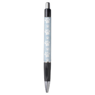 Patroon van poten, witte poten, Waterverven, blauw Pen