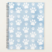 Patroon van poten, witte poten, Waterverven, blauw Planner (Voorkant)