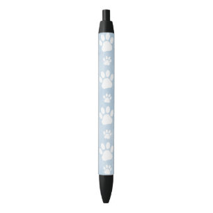 Patroon van poten, witte poten, Waterverven, blauw Zwarte Inkt Pen