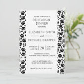 Patroon van poten, zwart en wit, repetitief diner kaart (Staand voorkant)