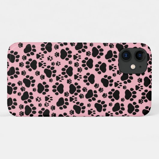 Patroon van poten, zwarte poten, reuzenpoten, dier Case-Mate iPhone case (Achterkant (horizontaal))