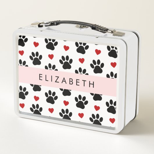 Patroon van poten, zwarte poten, rode harten, Jouw (Achterkant)