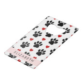 Patroon van poten, zwarte poten, rode harten, Jouw Creditkaart Flessenopener (Voorkant Gekanteld)