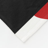 Patroon van poten, zwarte poten, rode harten, Jouw Fleece Deken (Hoek)