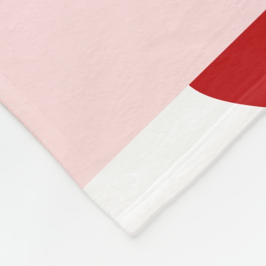 Patroon van poten, zwarte poten, rode harten, Jouw Fleece Deken (Hoek)