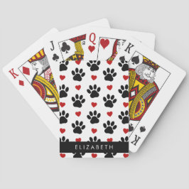 Patroon van poten, zwarte poten, rode harten, Jouw Pokerkaarten