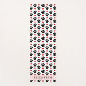Patroon van poten, zwarte poten, rode harten, Jouw Yogamat (Voorkant)