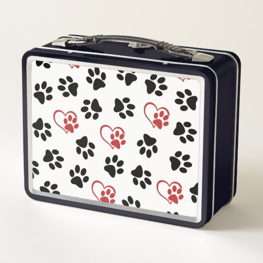 Patroon van poten, zwarte poten, rode poten, harte (Achterkant)