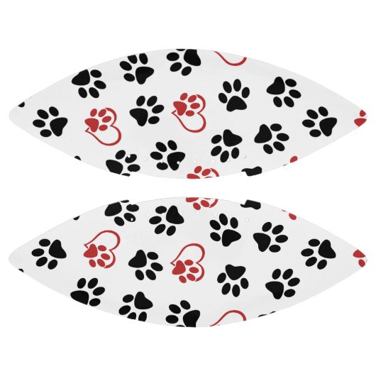 Patroon van poten, zwarte poten, rode poten, harte american football (Panelen)