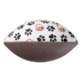 Patroon van poten, zwarte poten, rode poten, harte american football (Gedraaid 90)