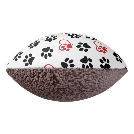 Patroon van poten, zwarte poten, rode poten, harte american football (Gedraaid 90)