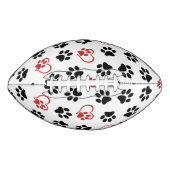 Patroon van poten, zwarte poten, rode poten, harte american football (Voorkant)