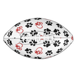 Patroon van poten, zwarte poten, rode poten, harte american football