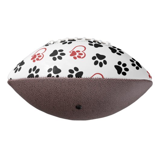 Patroon van poten, zwarte poten, rode poten, harte american football (Gedraaid 270)