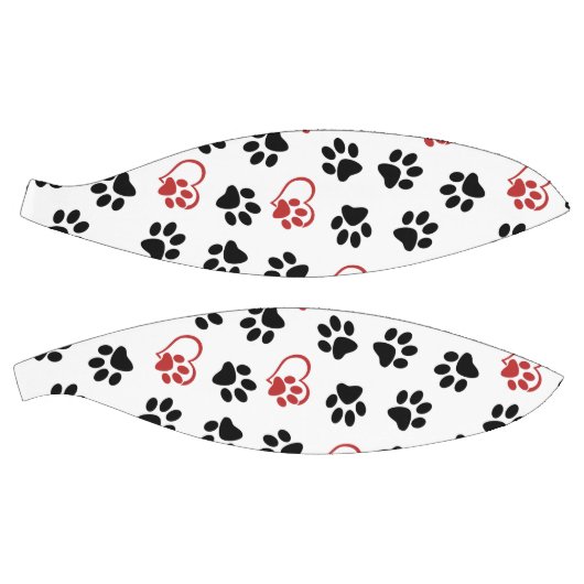 Patroon van poten, zwarte poten, rode poten, harte basketbal (Panelen)