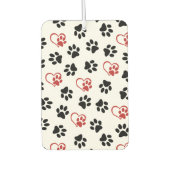 Patroon van poten, zwarte poten, rode poten, harte luchtverfrisser (Voorkant)