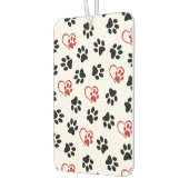 Patroon van poten, zwarte poten, rode poten, harte luchtverfrisser (Links)