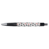 Patroon van poten, zwarte poten, rode poten, harte pen (Voorkant)