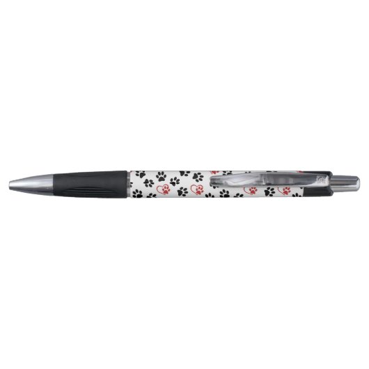 Patroon van poten, zwarte poten, rode poten, harte pen (Achterkant)