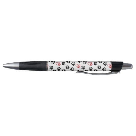 Patroon van poten, zwarte poten, rode poten, harte pen (Bodem)