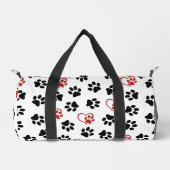 Patroon van poten, zwarte poten, rode poten, harte plunjezak (Voorkant)