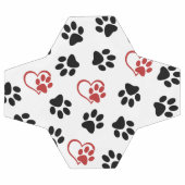 Patroon van poten, zwarte poten, rode poten, harte voetbal (Enkel)