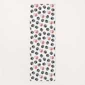 Patroon van poten, zwarte poten, rode poten, harte yogamat (Voorkant)