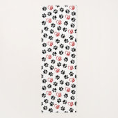 Patroon van poten, zwarte poten, rode poten, harte yogamat (Achterkant)