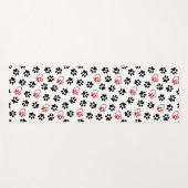 Patroon van poten, zwarte poten, rode poten, harte yogamat (Voorkant (horizontaal))