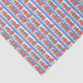 patroon van rode geraniums tissuepapier (Detail)