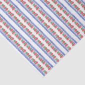 patroon van rode geraniums tissuepapier (Detail)