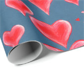  patroon van rode harten cadeaupapier (Rol Hoek)
