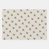 patroon van rode kolibrie inpakpapier vel (Voorkant 3)