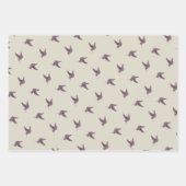 patroon van rode kolibrie inpakpapier vel (Voorkant 2)