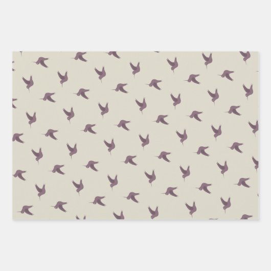 patroon van rode kolibrie inpakpapier vel (Voorkant 2)