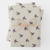 patroon van rode kolibrie inpakpapier vel (In situ)