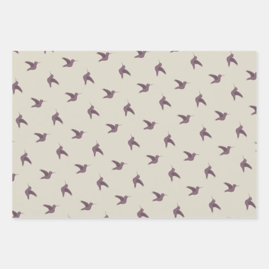 patroon van rode kolibrie inpakpapier vel (Voorkant)