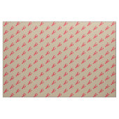 patroon van rode kreeft stof (Yard (91,4 cm))