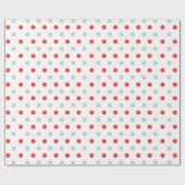 Patroon van rood en grijs met polkadots cadeaupapier (Vlak)