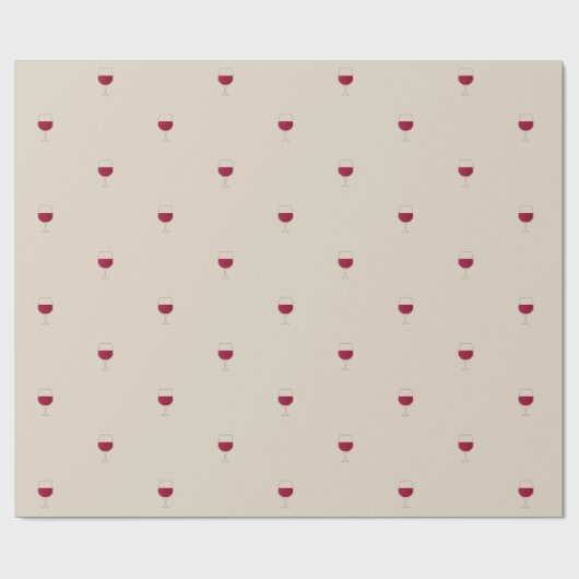 Patroon van rood wijnglas voor wijnliefhebbers cadeaupapier (Vlak)